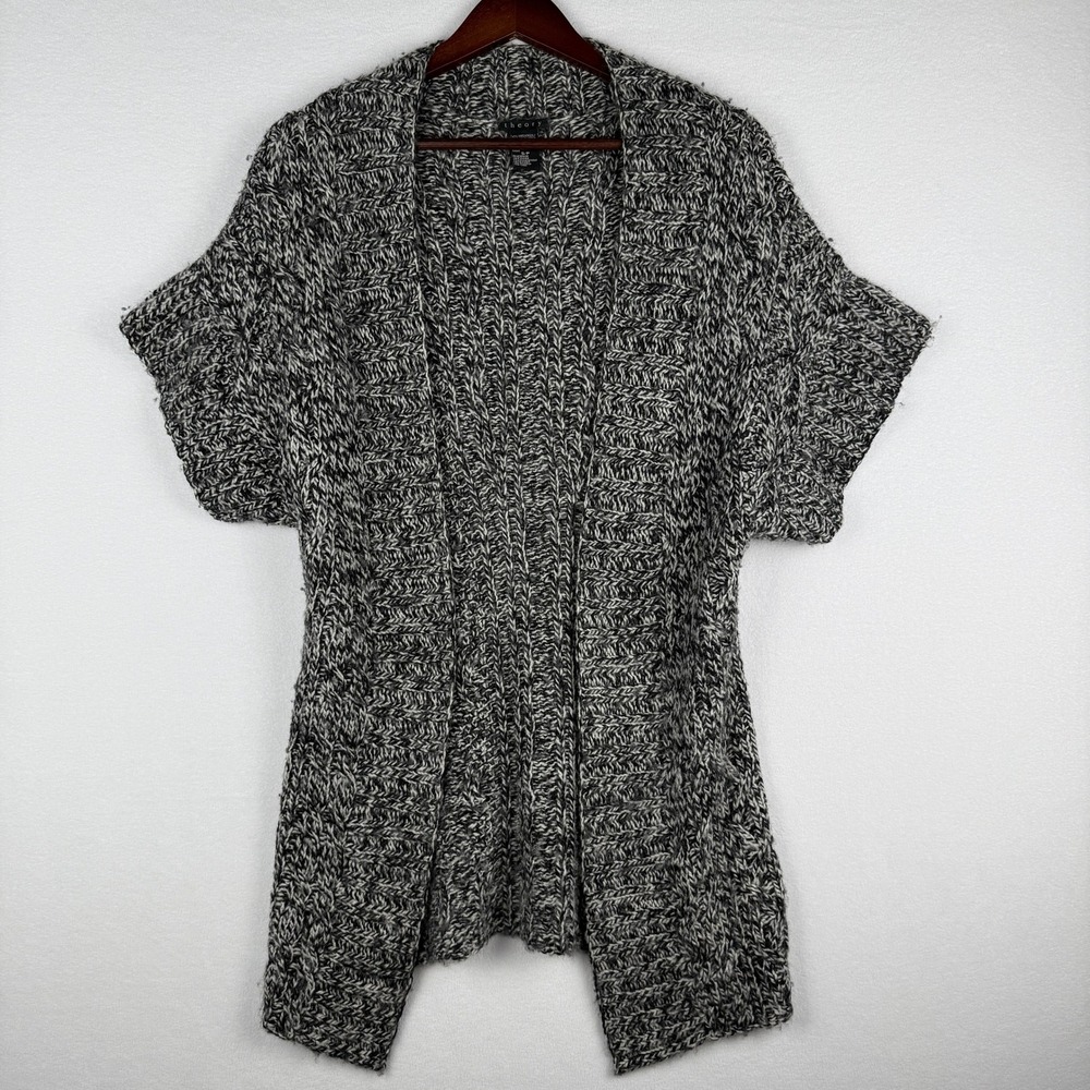 Theory Alpaca Wool Blend Chunky Knit Open Front‎ Cardigan Sweater Womens Small